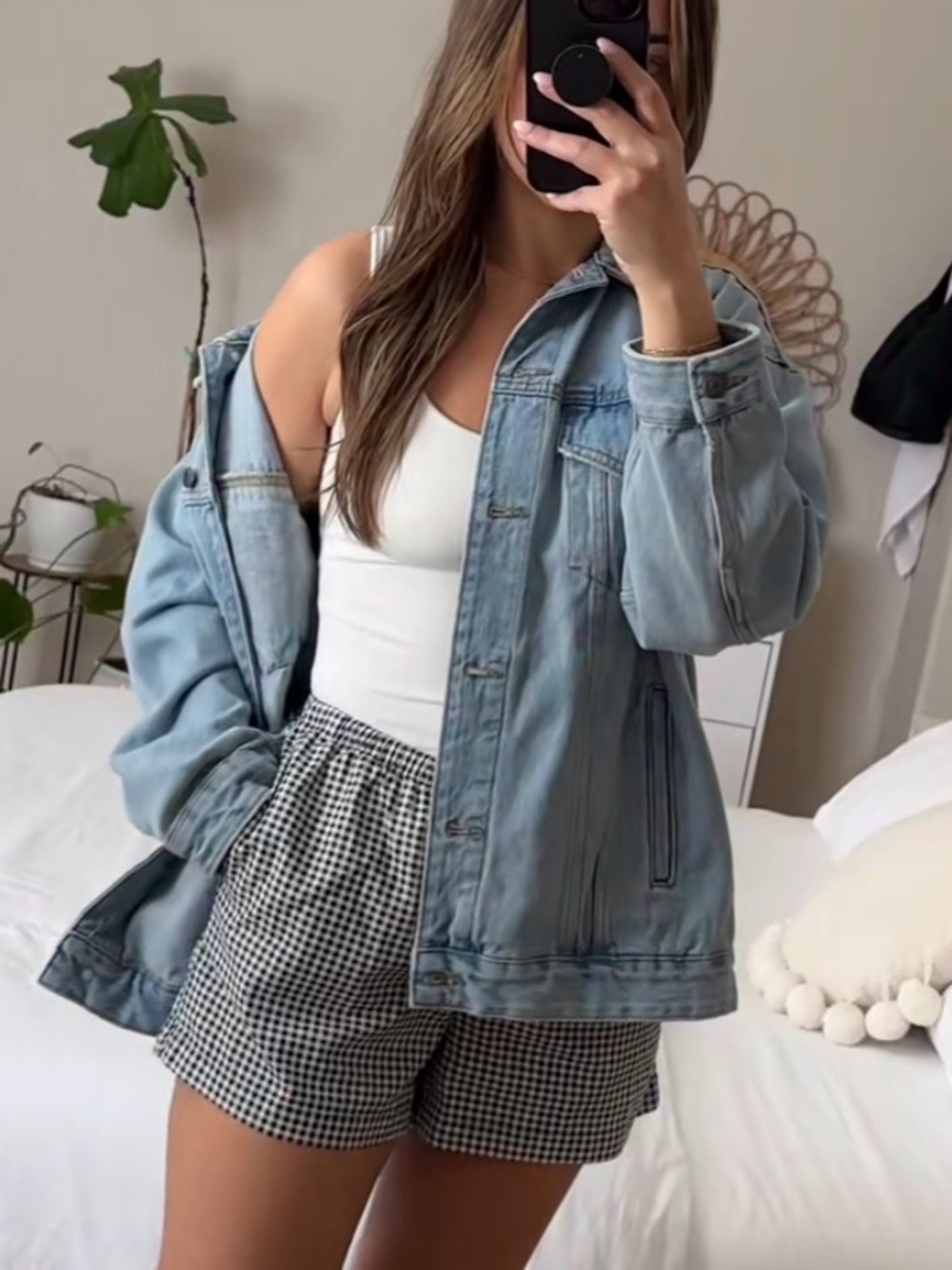 A new day Black & White Gingham Shorts